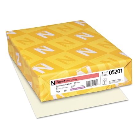 Neenah Paper Paper, Classic Linen 24lb.White, PK500 05201
